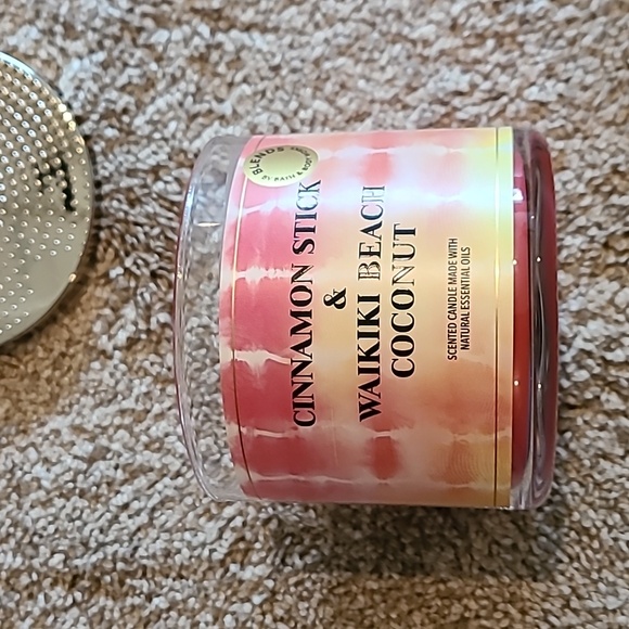 CINNAMON STICK & WAIKIKI BEACH COCONUT 3 Wick Candle Blend Bath & Body Works - Picture 3 of 6